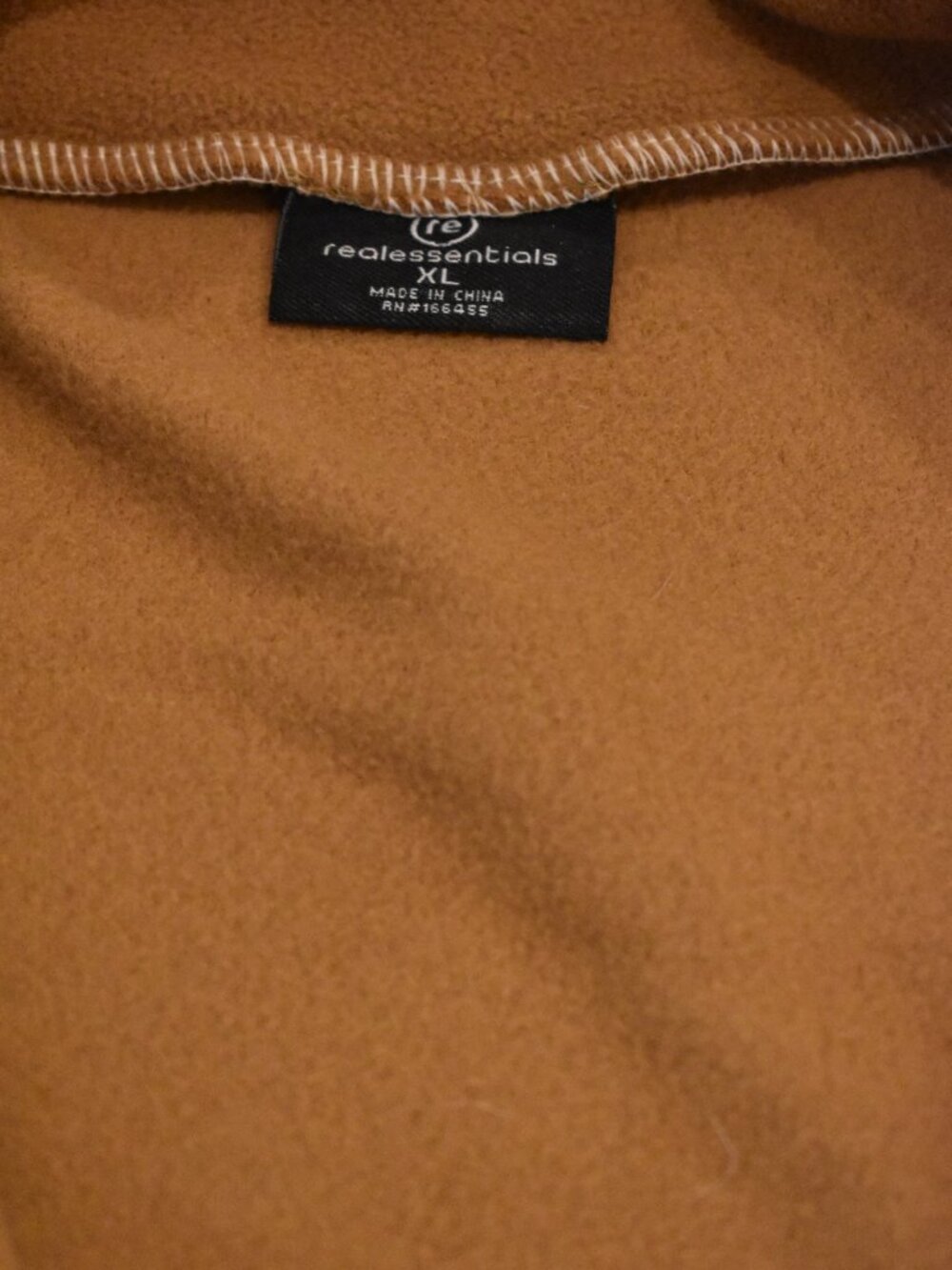Real Essentials Women's Brown Full Zip Fleece Jacket XL Lightweight Soft Warm - Picture 3 of 5